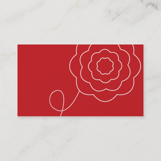 抽象的な花の名刺 名刺 (裏面)