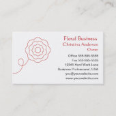 抽象的な花の名刺 名刺 (正面)