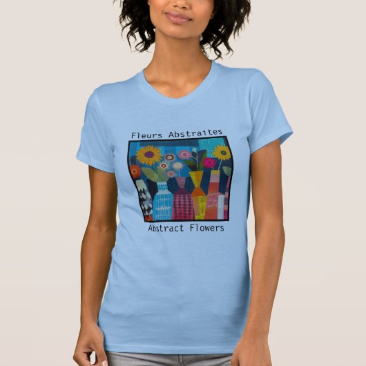 抽象的な花の女性用 Tシャツ (正面)