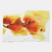 抽象的な花の水彩画の絵画2 キッチンタオル (横)