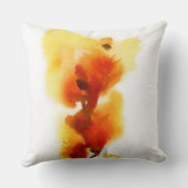 抽象的な花の水彩画の絵画2 クッション (裏面)