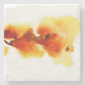 抽象的な花の水彩画の絵画2 ストーンコースター (正面)