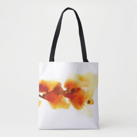抽象的な花の水彩画の絵画2 トートバッグ (正面)