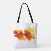 抽象的な花の水彩画の絵画2 トートバッグ (裏面)