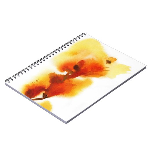 抽象的な花の水彩画の絵画2 ノートブック (左側)