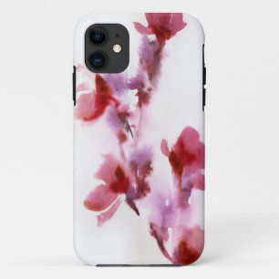 抽象的な花の水彩画の絵画3 iPhone 11 ケース