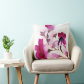 抽象的な花の水彩画の絵画4 クッション (椅子)