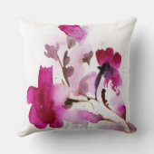 抽象的な花の水彩画の絵画4 クッション (裏面)