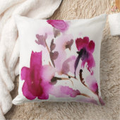 抽象的な花の水彩画の絵画4 クッション (ブランケット)