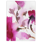 抽象的な花の水彩画の絵画4 クリップボード (裏面)
