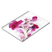抽象的な花の水彩画の絵画4 ノートブック (左側)
