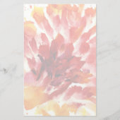 抽象的な花の水彩画の絵画5 便箋 (正面)