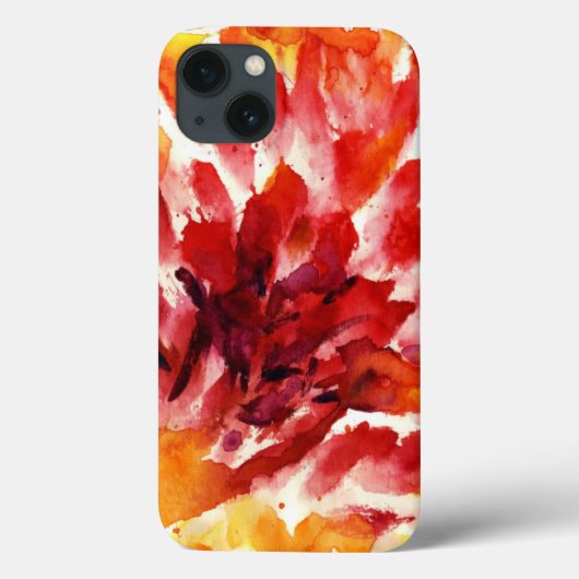 抽象的な花の水彩画の絵画5 Case-Mate iPhoneケース (裏面)