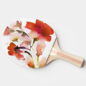 抽象的な花の水彩画の絵画 卓球ラケット (横)