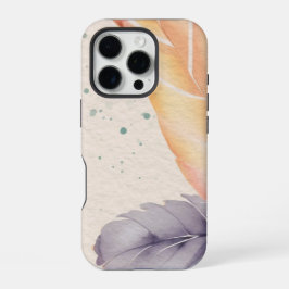 抽象的な花の水彩背景紙 iPhone 16 PROケース