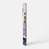 抽象的な花の紫色のクリーピングフロックス iPhone 16ケース (左側面)