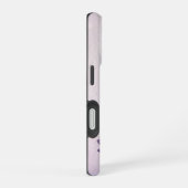 抽象的な花の紫色のクリーピングフロックス iPhone 16ケース (右側面)