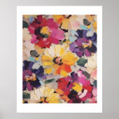 抽象的な花の絵画 ポスター (正面)