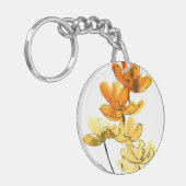 抽象的な花の背景 キーホルダー (正面左)