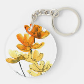 抽象的な花の背景 キーホルダー (裏面)