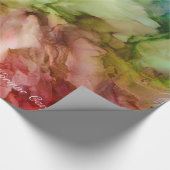 抽象的な花の花びらのティッシュペーパー ラッピングペーパー (角)