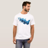 抽象的な花の芸術的なデザイン Tシャツ (正面フル)
