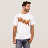 抽象的な花の芸術的なデザイン Tシャツ (正面フル)