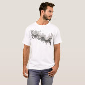 抽象的な花の芸術的な表現 アート作品 Tシャツ (正面フル)