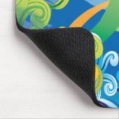 抽象的な花の蝶マウスパッド マウスパッド (コーナー)