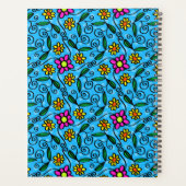 抽象的な花の計画ツール プランナー手帳 (裏面)