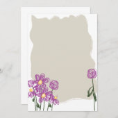 抽象的な花の静止した ノートカード (正面/裏面)