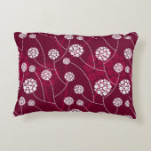 抽象的な花パターン アクセントクッション (裏面)