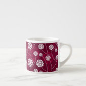 抽象的な花パターン エスプレッソカップ (右)