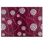 抽象的な花パターン カッティングボード (正面)