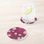 抽象的な花パターン コースター (側面)