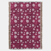 抽象的な花パターン スローブランケット (正面縦)