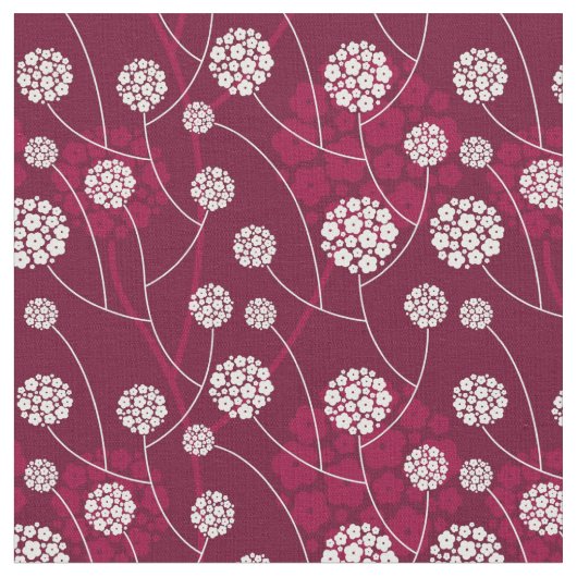 抽象的な花パターン ファブリック (クローズアップ)