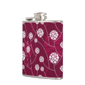 抽象的な花パターン フラスク (左)