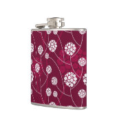 抽象的な花パターン フラスク (左)