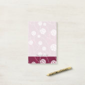 抽象的な花パターン ポストイット (デスク上)