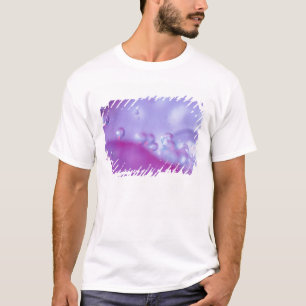 抽象的な花弁の露滴。クレジット: Tシャツ