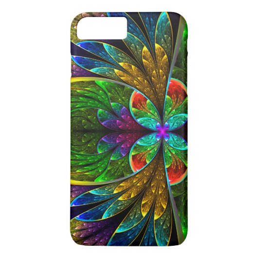 抽象的な花柄のステンドグラスパターン Case-Mate iPhoneケース (裏面)