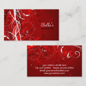 抽象的な花柄の名刺 名刺 (正面/裏面)