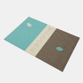 抽象的な花柄の歓迎Floormat ドアマット (アングル)