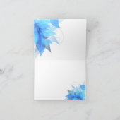 抽象的な花柄の空想の原稿ありがとう サンキューカード (内部)