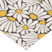 抽象的な花柄の黒と黄色のブロックプリント テーブルクロス (アングル)