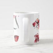 抽象的な花柄マグカップ ジャンボコーヒーマグカップ (裏面)