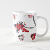 抽象的な花柄マグカップ ジャンボコーヒーマグカップ (右)