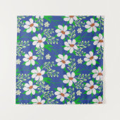 抽象的な花模様の背景の結婚式の招待状 タペストリー (正面(横))