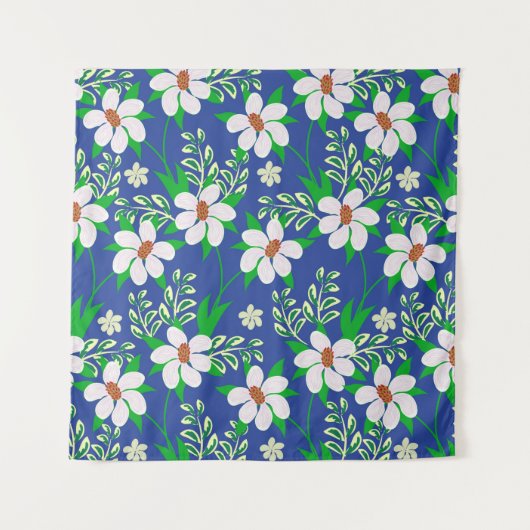 抽象的な花模様の背景の結婚式の招待状 タペストリー (正面)